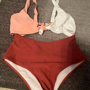 ROMWE cut out 1 piece swim suit.